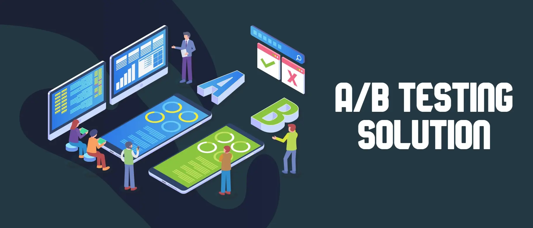 A/B Testing Graph Showing Comparison Of Website Conversion Rates